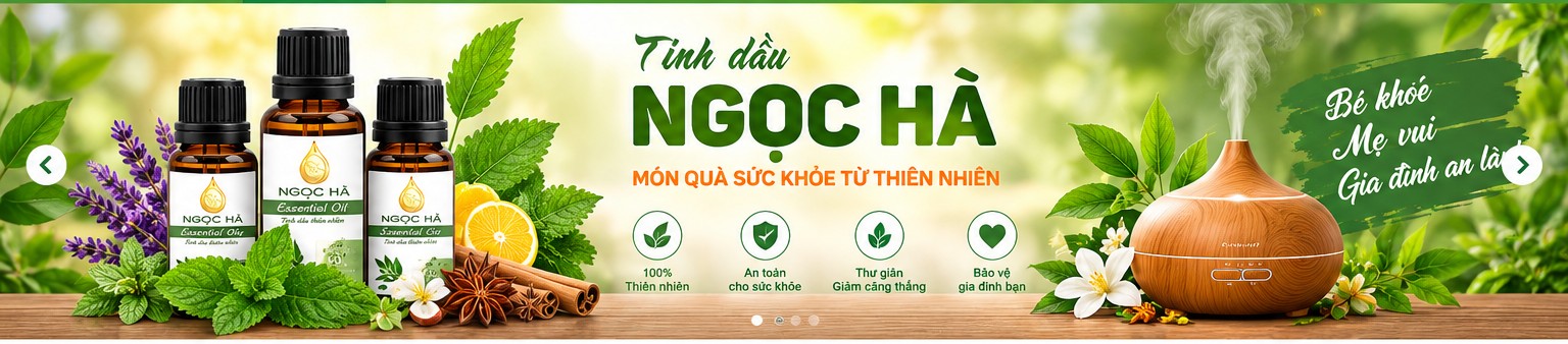 Tinh dầu Ngọc Hà natural essential oils banner